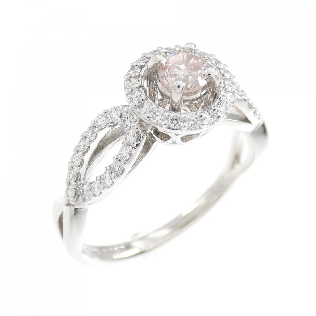 PT DIAMOND RING: PT Diamond Ring Brand: Unbranded Type: Ring Material: Platinum, Main Stone/Creation Natural Color: Platinum Size: US 5 3/4 Accessories: None Accessories Notice: When purchasing pre-owned g
