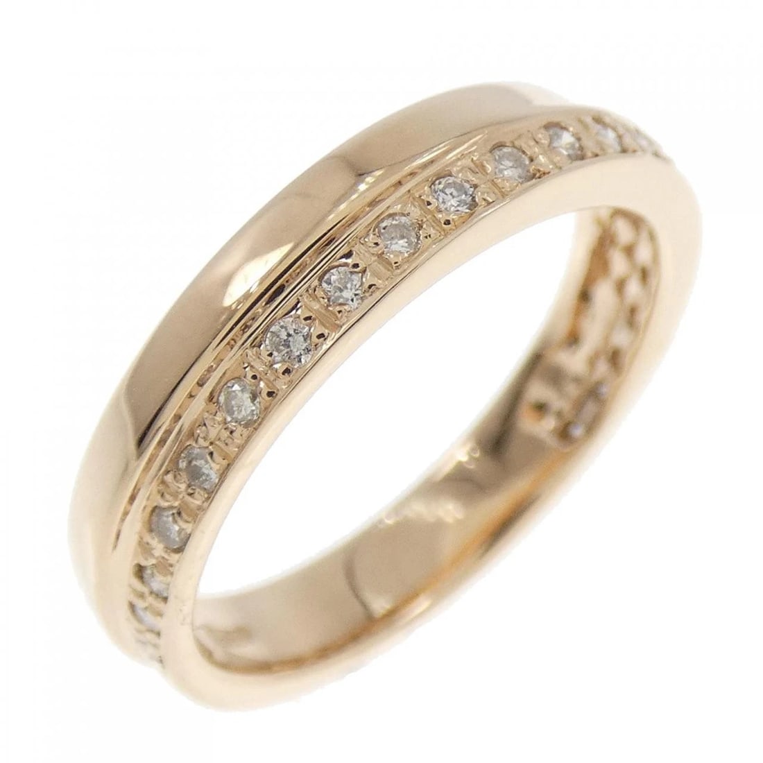 K18PG DIAMOND RING: K18PG Diamond Ring Brand: Unbranded Type: Diamond ring Material: K18PG, Main Stone/Creation Natural Color: Pink Gold Size: US 5 1/4 Accessories: None Accessories Notice: When purchasing