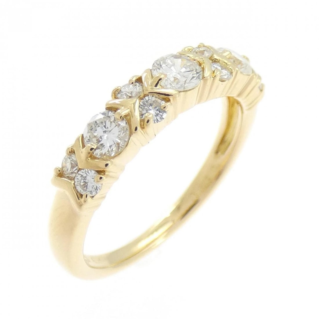 K18YG DIAMOND RING: K18YG Diamond Ring Brand: Unbranded Type: Diamond ring Material: K18YG, Main Stone/Creation Natural Color: Yellow Gold Size: US 5 1/4 Accessories: None Accessories Notice: When purchasing