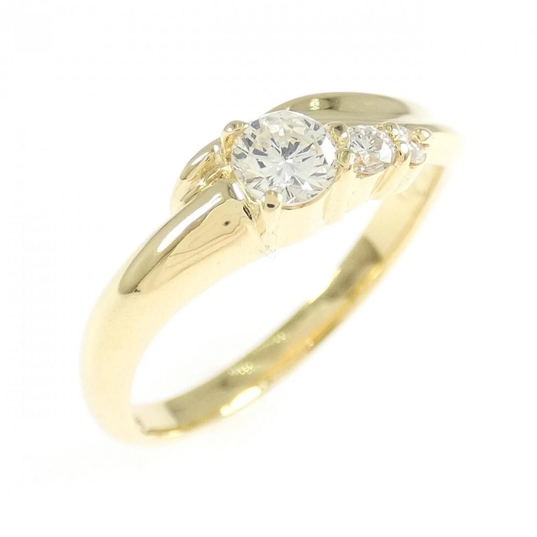 K18YG DIAMOND RING: K18YG Diamond Ring Brand: Unbranded Type: Diamond ring Material: K18YG, Main Stone/Creation Natural Color: Yellow Gold Size: US 5.5 Accessories: None Accessories Notice: When purchasing pr