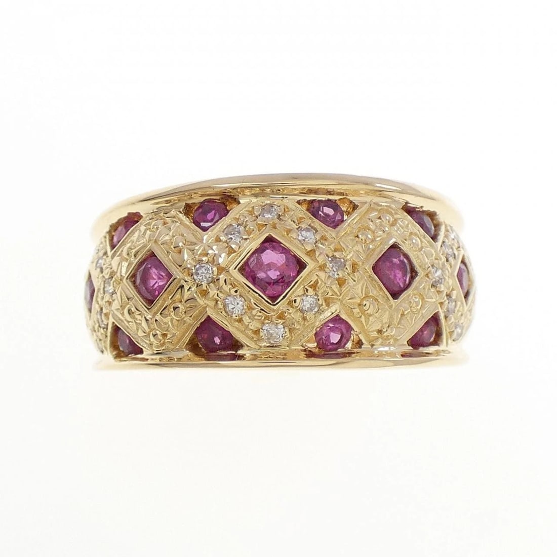 K18YG RUBY RING - 2
