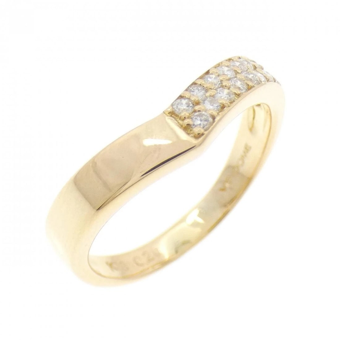 VENDOME DIAMOND RING: Vendome Diamond Ring Brand: VANDOME Type: Vendome ring Material: K18YG, Main Stone/Creation Natural Color: Yellow Gold Size: US 5 1/4 Accessories: None Accessories Notice: When purchasing