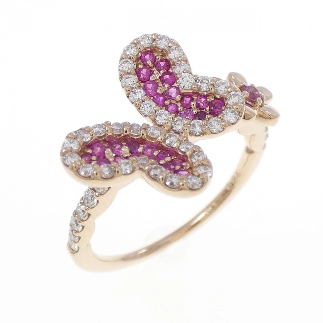 K18PG SAPPHIRE RING: K18PG Sapphire Ring Brand: Unbranded Type: Sapphire Ring Material: K18PG, Main Stone/Creation SapphireSecondary Stone Natural Color: Pink Gold Size: US 5 1/2 Accessories: None Accessories