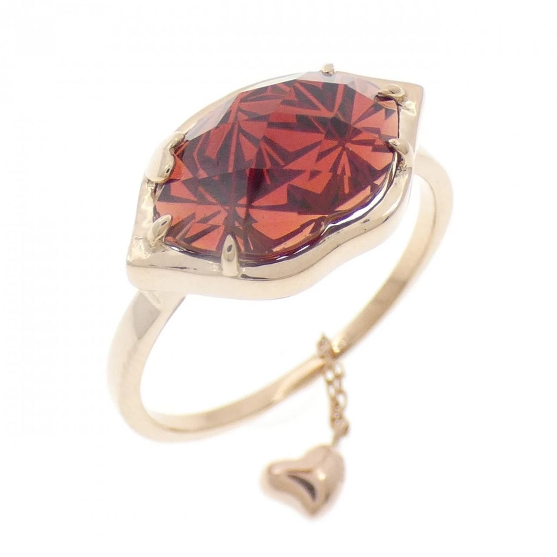 K18PG/K10PG GARNET RING: K18PG/K10PG Garnet Ring Brand: Unbranded Type: Garnet ring Material: K18PG/K10PG, Main Stone/Creation Garnet Color: Pink Gold Size: US 9 Accessories: None Accessories Notice: When purchasing
