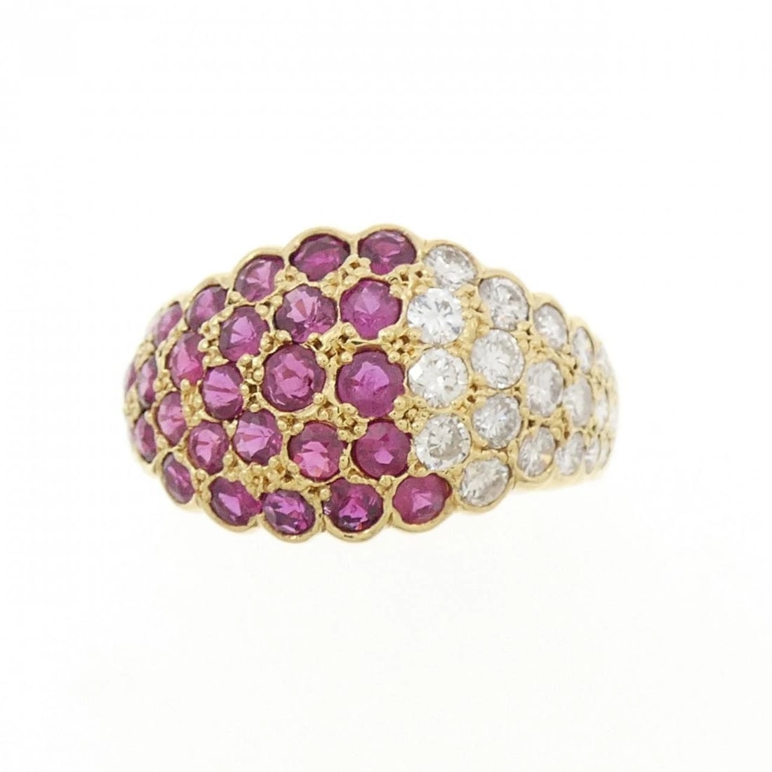 K18YG RUBY RING - 2
