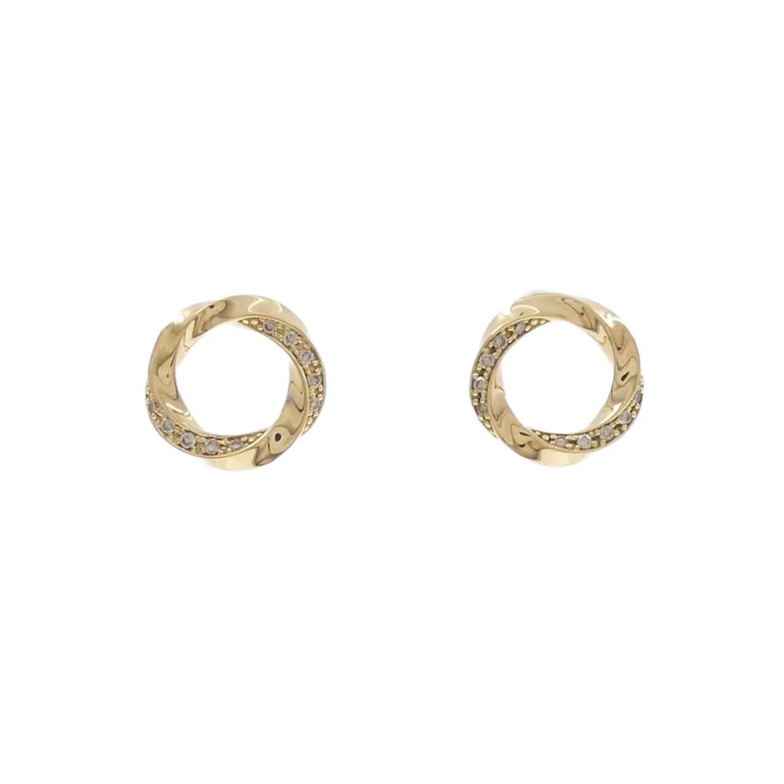 K18YG DIAMOND PIERCE: K18YG Diamond Pierce Brand: Unbranded Type: Diamond Pierce/Earring Material: K18YG, Main Stone/Creation Natural Color: Yellow Gold Size: Approx. height x width: 10.8mm x 11.3mm Accessories: