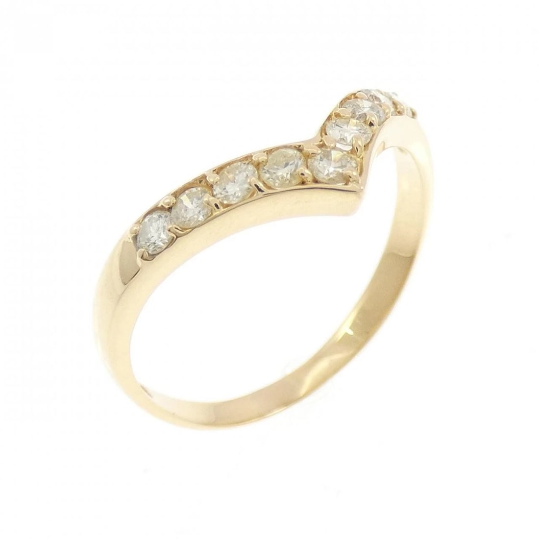 K18YG DIAMOND RING: K18YG Diamond Ring Brand: Unbranded Type: Diamond Ring Material: K18YG, Main Stone/Creation Natural Color: Yellow Gold Size: US 7 1/4 Accessories: None Accessories Notice: When purchasing