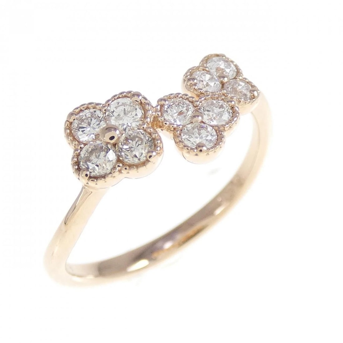 K18PG DIAMOND RING: K18PG Diamond Ring Brand: Unbranded Type: Diamond ring Material: K18PG, Main Stone/Creation Natural Color: Pink Gold Size: US 5 Accessories: None Accessories Notice: When purchasing pre-ow