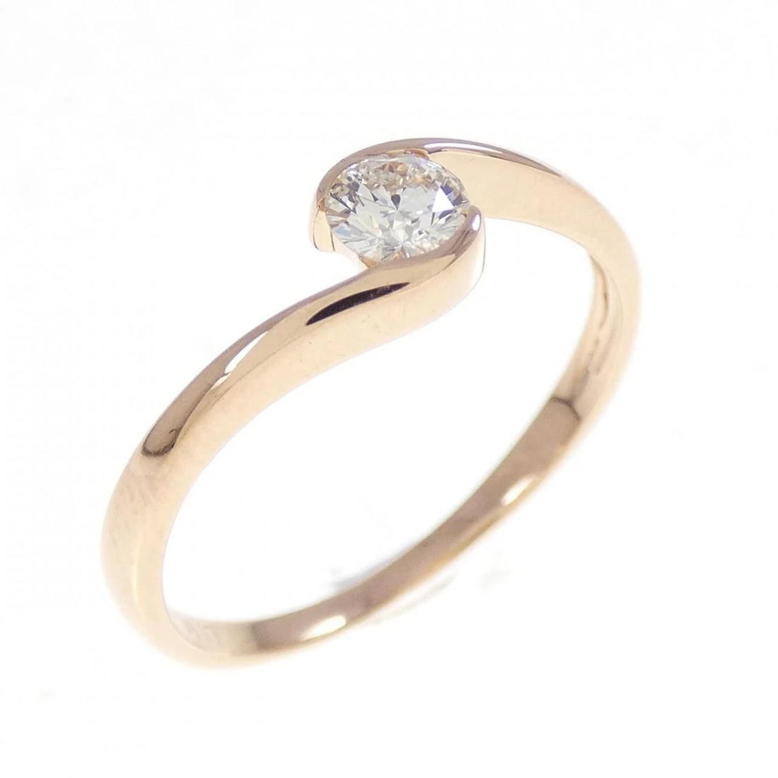 K18PG DIAMOND RING: K18PG Diamond Ring Brand: Unbranded Type: Diamond ring Material: K18PG, Main Stone/Creation Natural Color: Pink Gold Size: US 5 1/4 Accessories: None Accessories Notice: When purchasing