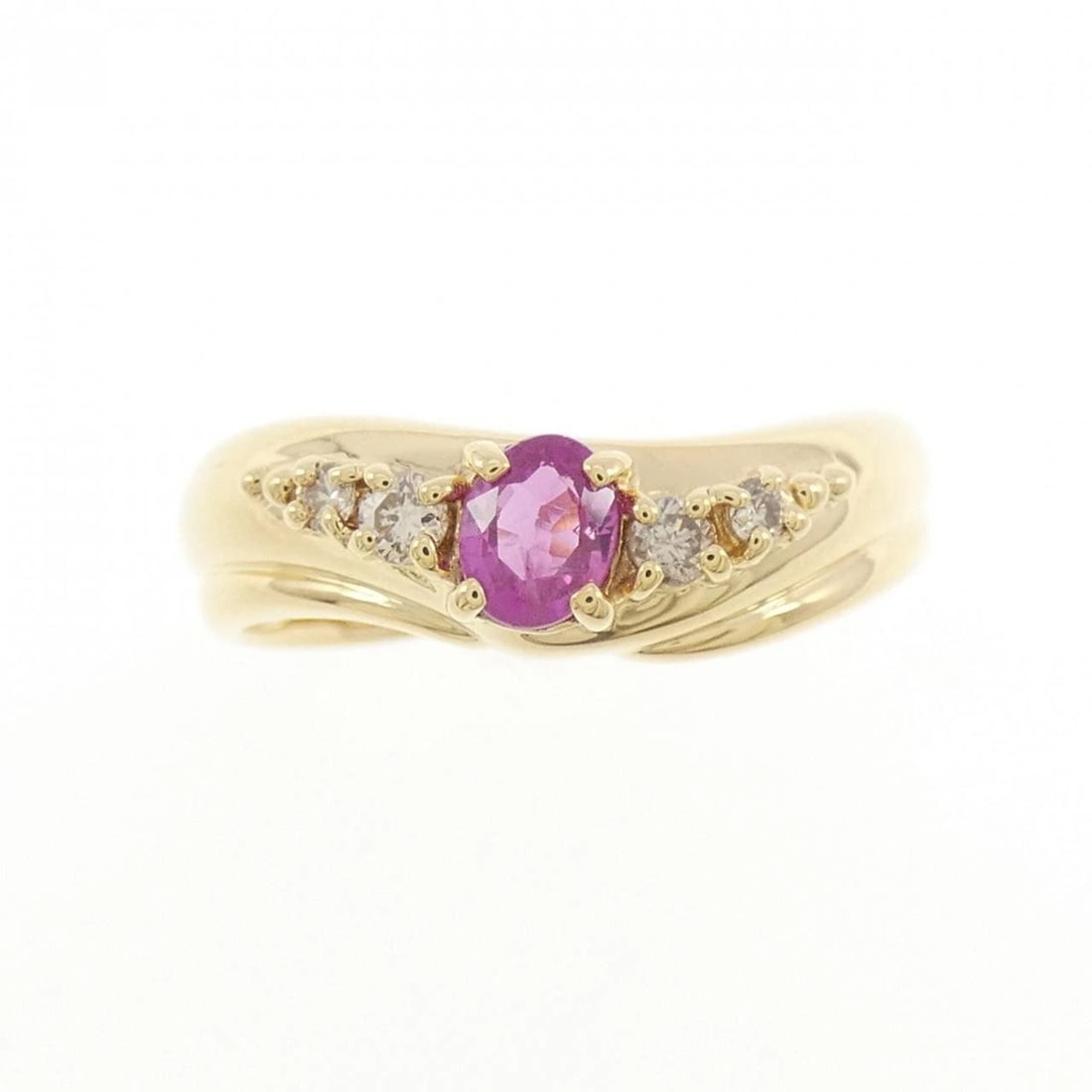K18YG RUBY RING - 2