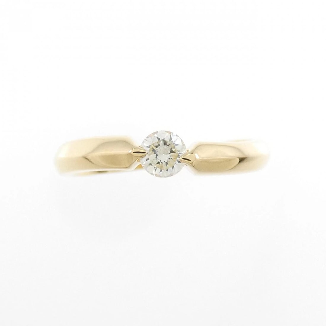 K18YG SOLITAIRE DIAMOND RING - 2