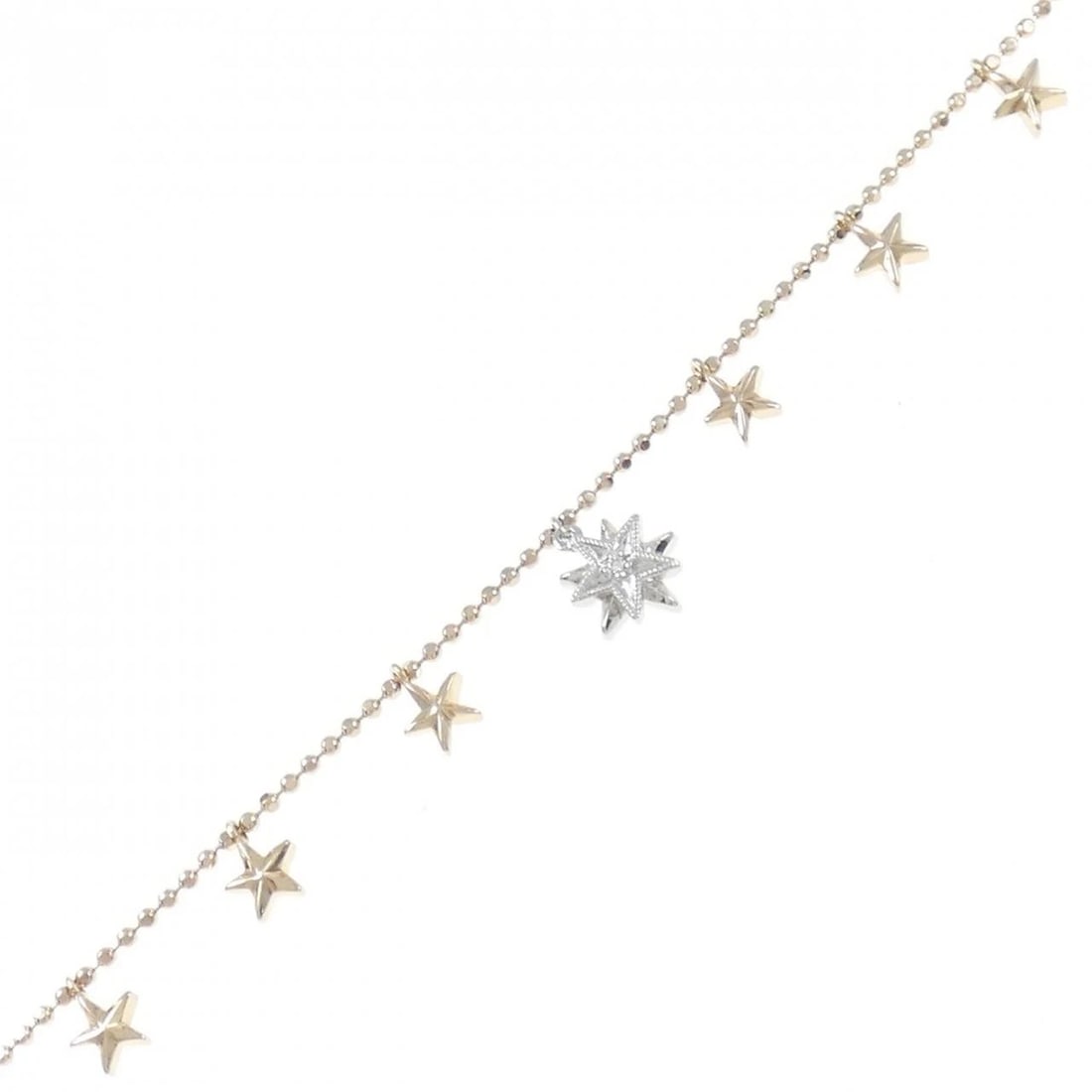 K18PG/PT900 STAR DIAMOND BRACELET: K18PG/PT900 Star Diamond Bracelet Brand: Unbranded Type: Diamond Bure Rubbed T Material: K18PG/PT900, Main Stone/Creation Natural Color: pink gold/Platinum Size: Actual Size Max width approx: