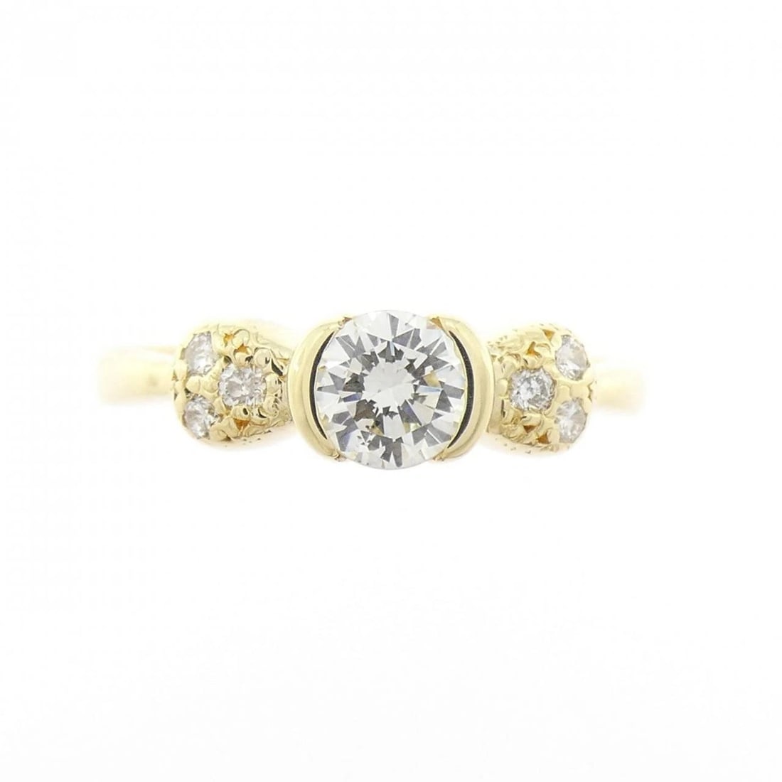 K18YG DIAMOND RING - 2
