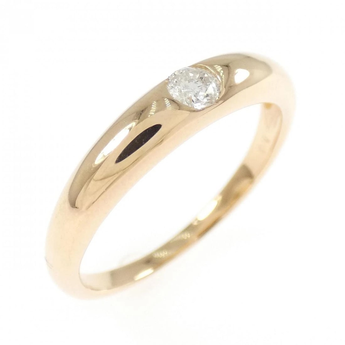 K18PG SOLITAIRE DIAMOND RING: K18PG solitaire diamond ring Brand: Unbranded Type: Diamond ring Material: K18 Pink Gold, Main Stone/Creation Natural Color: Pink Gold Size: US 5 1/4 Accessories: None Accessories Notice: