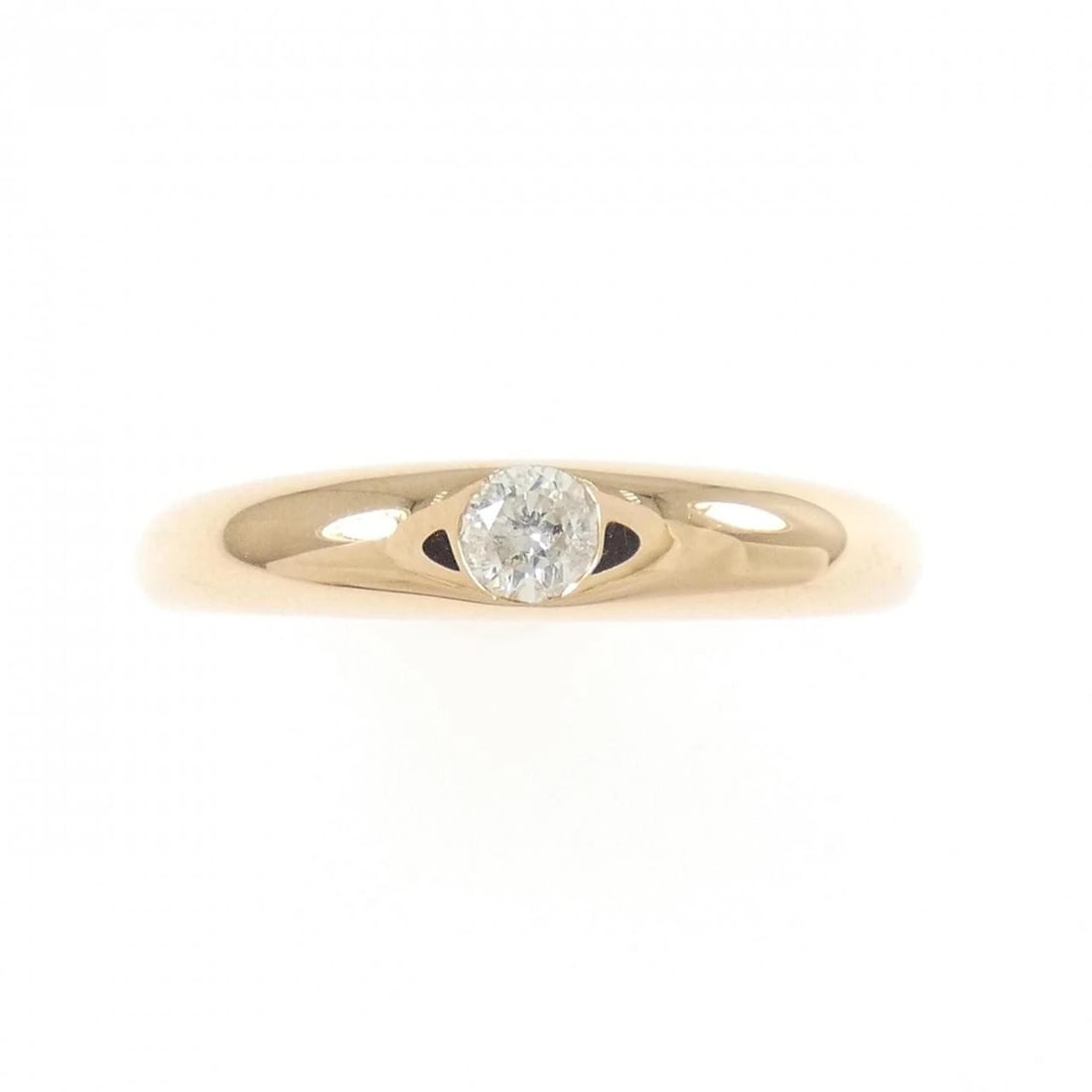 K18PG SOLITAIRE DIAMOND RING - 2