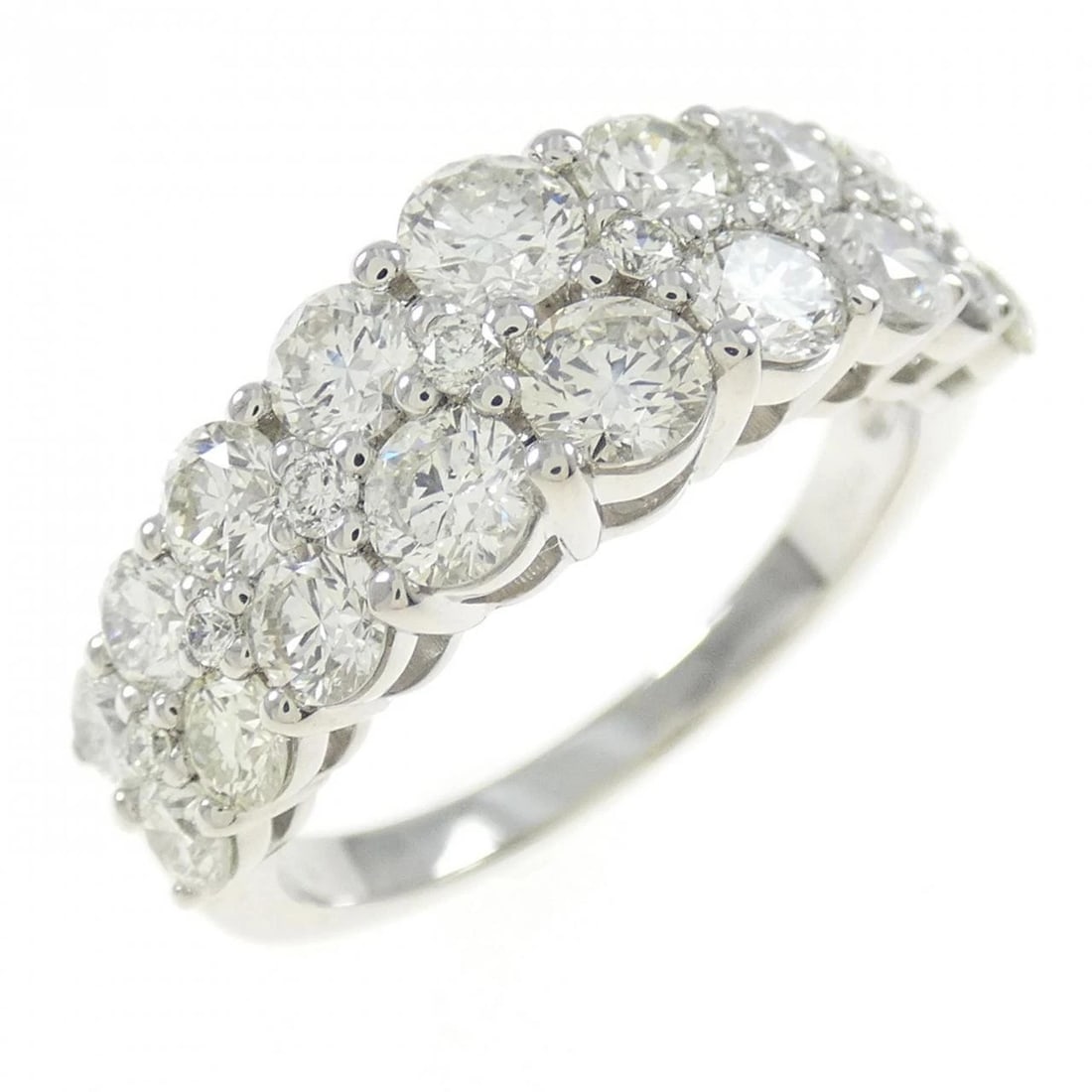 PT DIAMOND RING: PT Diamond Ring Brand: Unbranded Type: Diamond Ring Material: Platinum, Main Stone/Creation Natural Color: Platinum Size: US 6 1/2 Accessories: None Accessories Notice: When purchasing