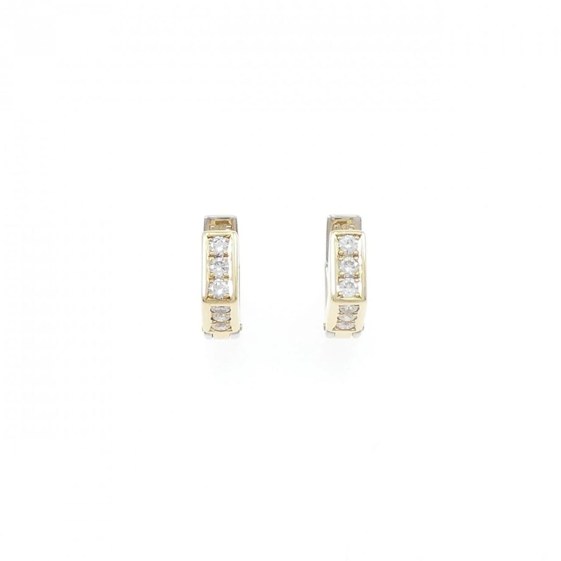 K18YG/K18WG DIAMOND PIERCE: K18YG/K18WG Diamond Pierce Brand: Unbranded Type: Diamond Pierce/Earring Material: K18YG/K18WG, Main Stone/Creation Natural Color: Yellow Gold K18YG Size: Approximate dimensions (height x width): 1