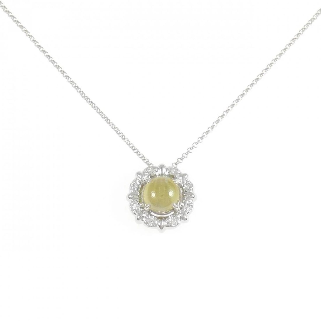 PT900/PT850 CHRYSOBERYL CAT'S EYE NECKLACE (1 of 2)