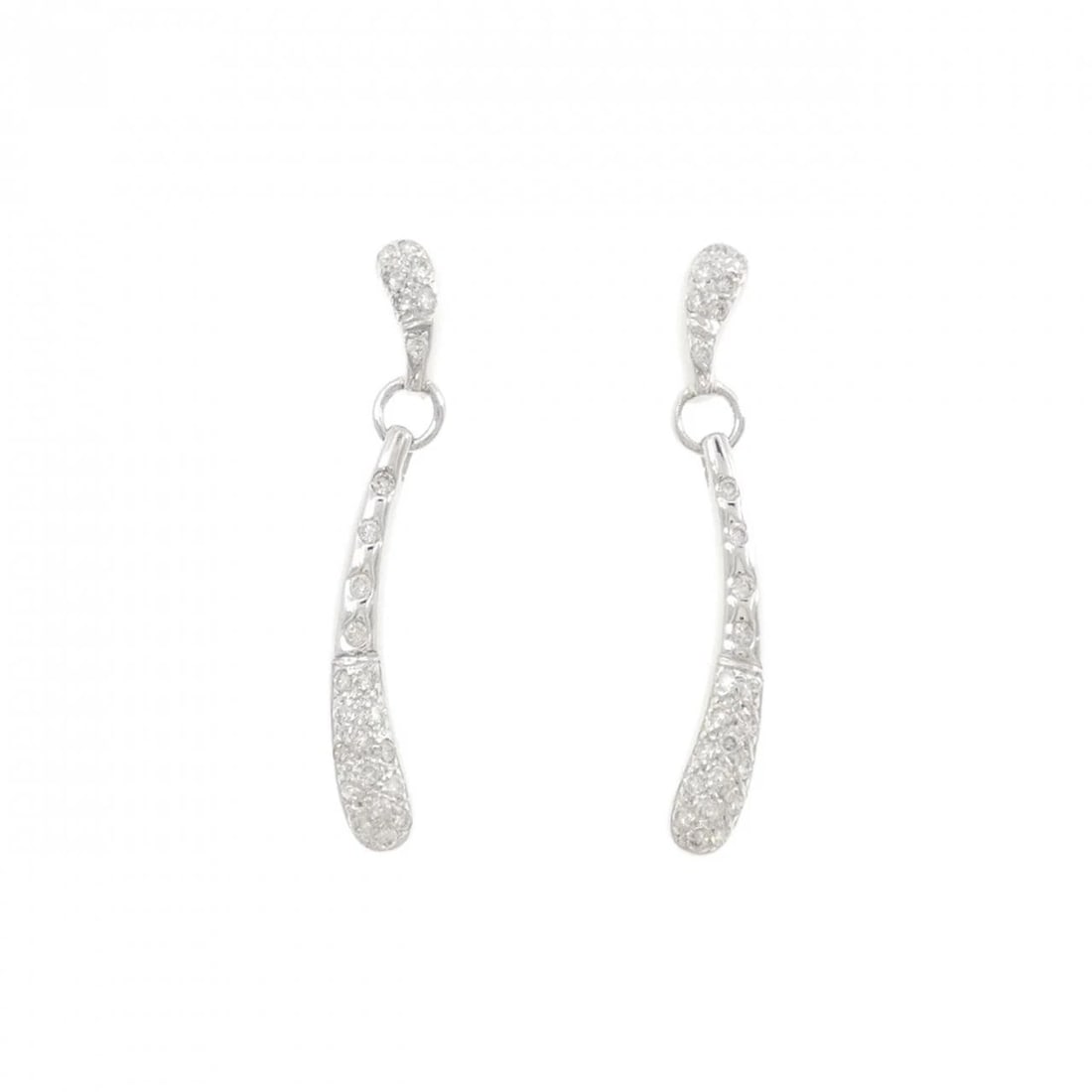 750WG/K18WG DIAMOND PIERCE: 750WG/K18WG Diamond Pierce Brand: Unbranded Type: Diamond Pierce/Earring Material: 750WG/K18WG, Main Stone/Creation Natural Color: White Gold Size: Approx. height x width: 30.9mm x 3.5mm 