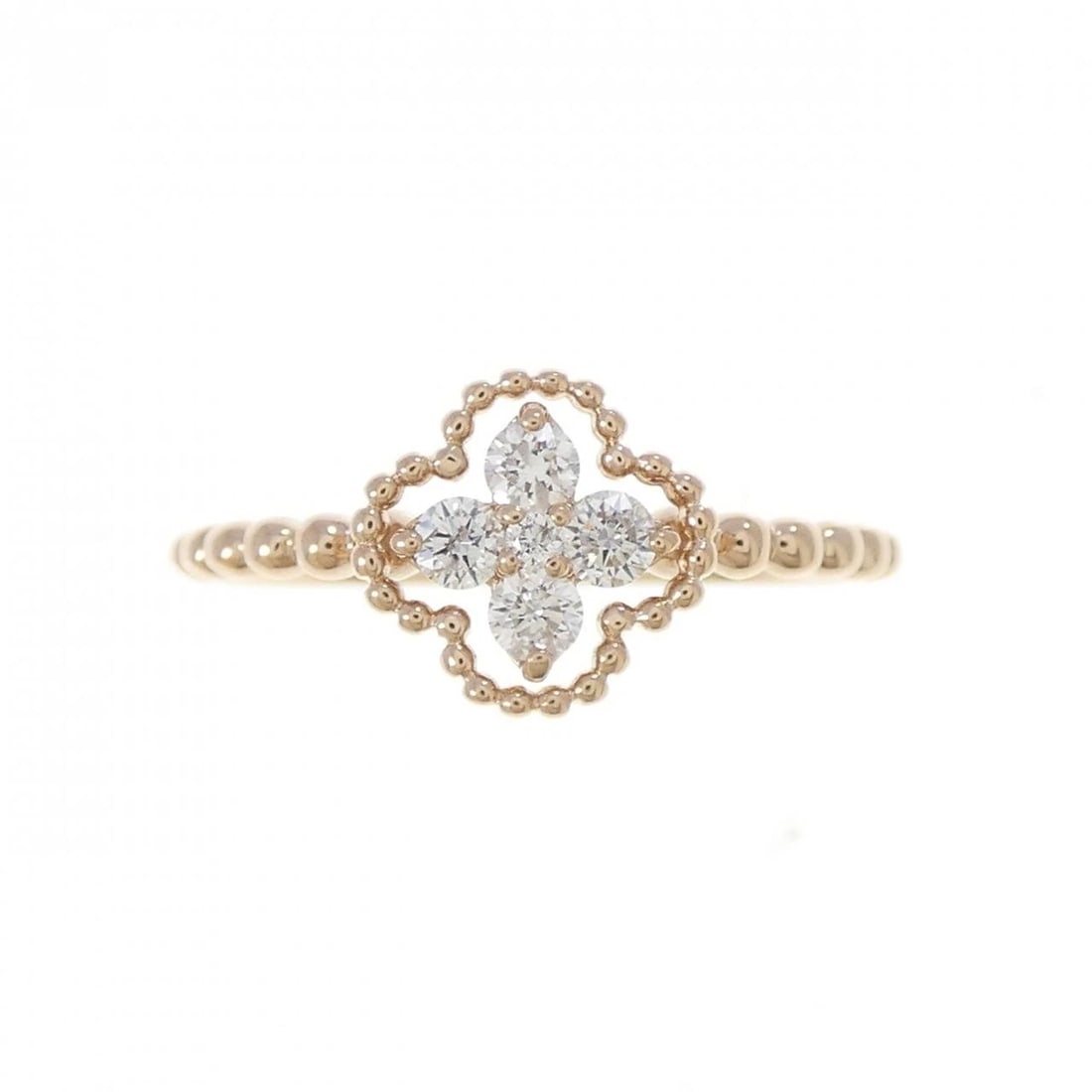 K18PG FLOWER DIAMOND RING - 2