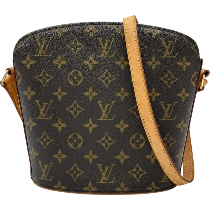 LOUIS VUITTON DROUOT BROWN MONOGRAM SHOULDER BAG: Louis Vuitton Drouot Brown Monogram Shoulder Bag Brand: LOUIS VUITTON Type: Handbag Material: Monogram Color: Brown Size: W: 24cm / H: 22cm / D: 10cm Accessories: None Accessories Notice: