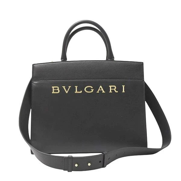 BVLGARI LOGO SHOULDER BAG HANDBAG BLACK: Bvlgari Logo Shoulder Bag Handbag Black Brand: BVLGARI Type: Handbag Material: Exterior Material Calf Color: Exterior Color Black Size: W:33cm × H:25cm × D:9cm Accessories: None Accessories