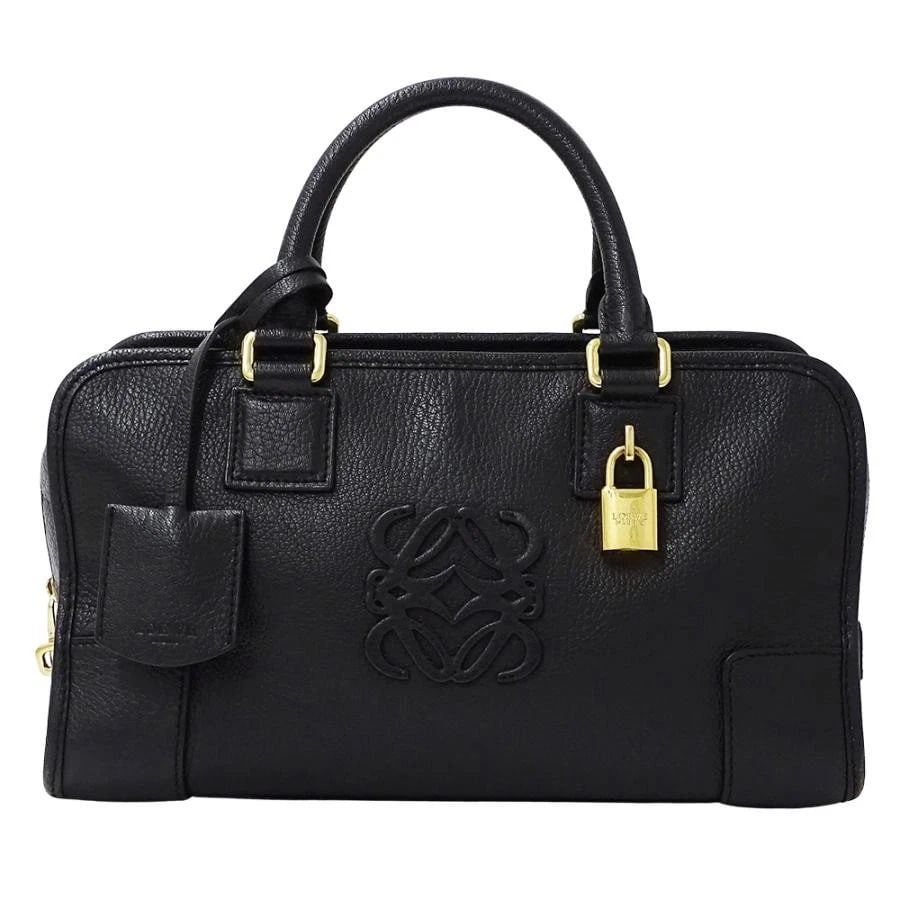 LOEWE AMAZONA 28 HANDBAG BLACK: Loewe Amazona 28 Handbag Black Brand: Loewe Type: Handbag Material: Leather Color: Black Size: W: 29cm / H: 16.5cm / D: Accessories: None Accessories Notice: When purchasing pre-owned good