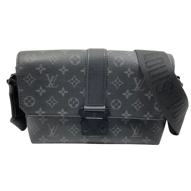 LOUIS VUITTON S CAPE MESSENGER BLACK MONOGRAM ECLIPSE SHOULDER BAG: Louis Vuitton S Cape Messenger Black Monogram Eclipse Shoulder Bag Brand: LOUIS VUITTON Type: Handbag Material: Monogram Eclipse Color: black Size: W: 25cm / H: 18cm / D: 9cm Accessories: None
