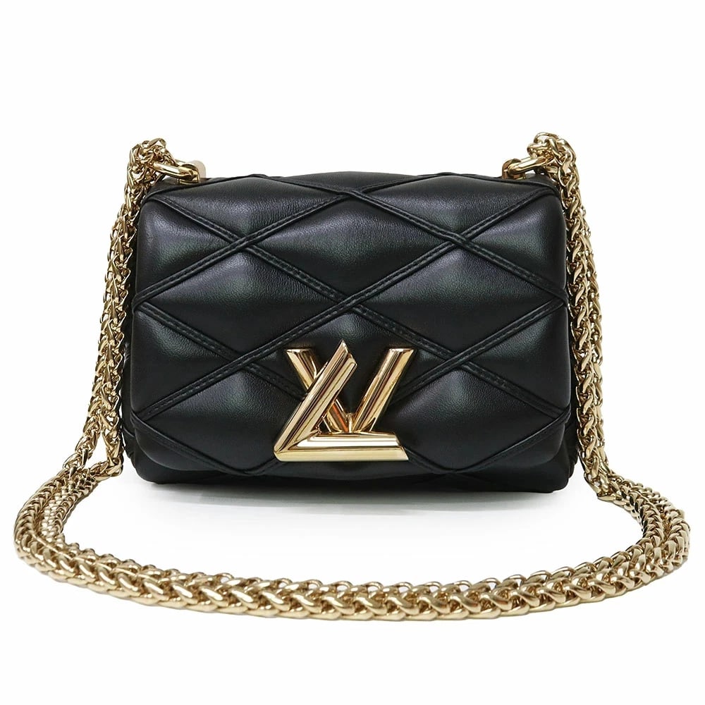 LOUIS VUITTON PICO GO-14 MATELASSÉ SHOULDER BAG BLACK: LOUIS VUITTON PICO GO-14 Matelassé Shoulder Bag Black Brand: LOUIS VUITTON Type: Handbag Material: Lambskin (Sheepskin) Color: Black Size: W:15cm x H:10cm x D:6.5cm Accessories: None Acces
