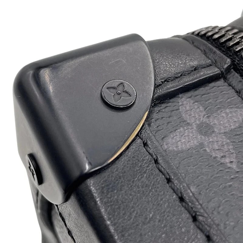 LOUIS VUITTON SOFT TRUNK BLACK MONOGRAM ECLIPSE SHOULDER BAG - 9