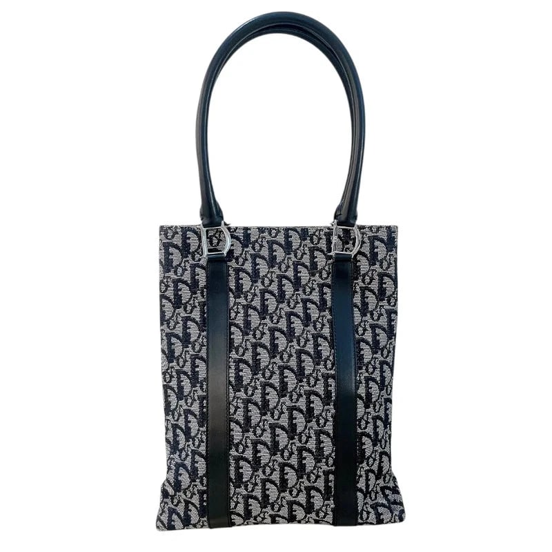 CHRISTIAN DIOR TROTTER BLACK TROTTER CANVAS SHOULDER BAG: Christian Dior Trotter Black Trotter Canvas Shoulder Bag Brand: Christian Dior Type: Handbag Material: Trotter Canvas Color: black Size: W: 25.5cm / H: 31.5cm / D: 8cm Accessories: None Ac