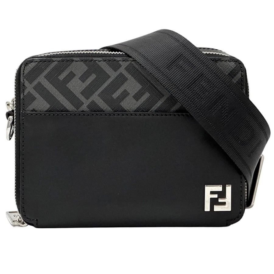FENDI FF ORGANIZER SHOULDER BAG PVC CAMERA CASE WIDE BELT COMPACT: Fendi FF Organizer Shoulder Bag PVC Camera Case Wide Belt Compact Brand: Fendi Type: Handbag Material: Pvc Color: Black Size: W: 17cm / H: 13cm / D: 5.5cm / Shoulder: 166cm (max) Accessories: Non