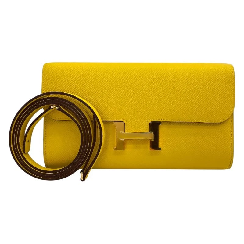 HERMES EPSOM SHOULDER BAG: HERMES Epsom Shoulder Bag Brand: HERMES Type: Handbag Material: Epson Color: Jaune-Naples GD Hardware Size: W: 20.5cm / H: 12cm / D: 2.5cm / Shoulder: 120cm Accessories: None Accessories