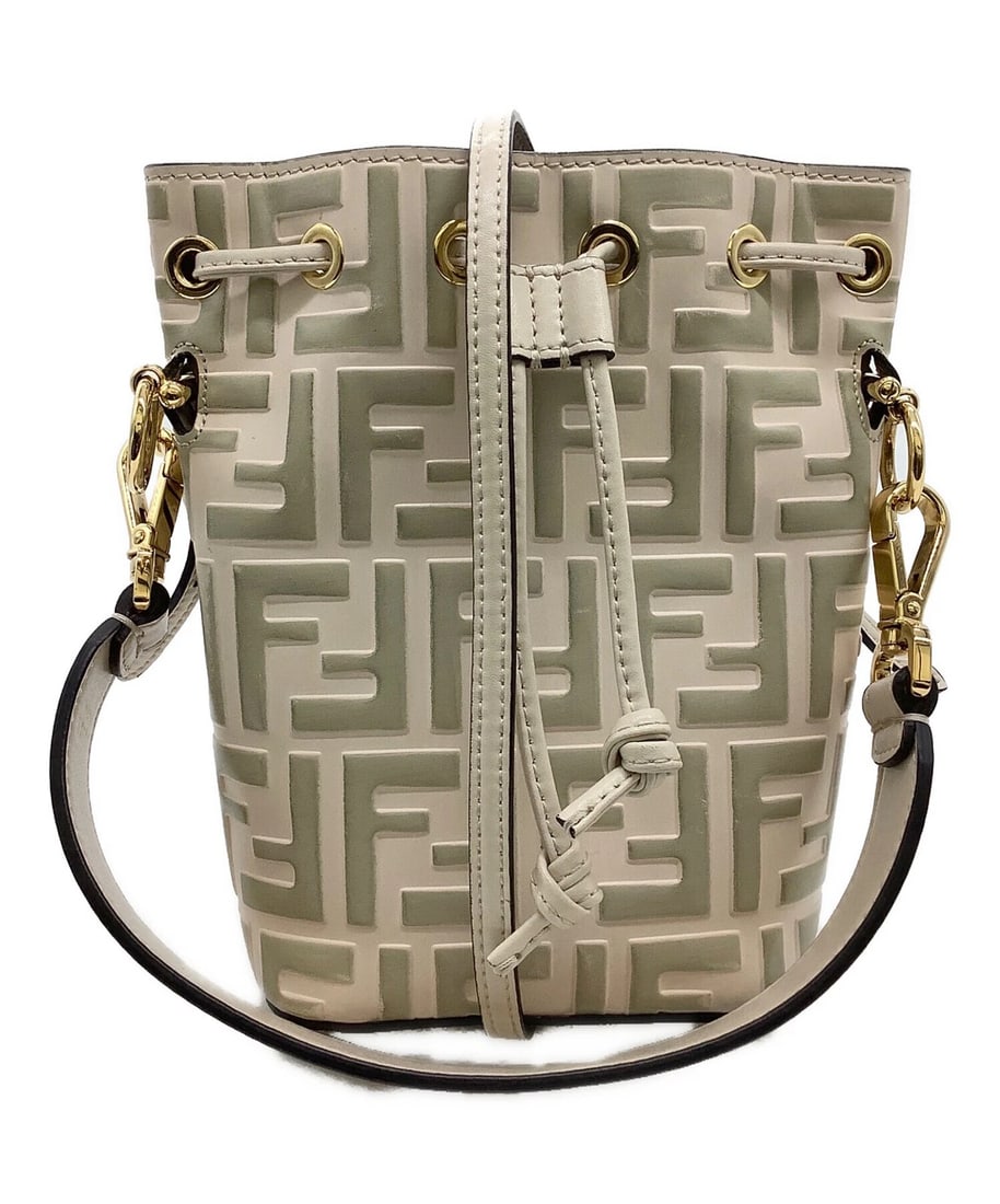 FENDI DRAWSTRING SHOULDER BAG: FENDI Drawstring Shoulder Bag Brand: FENDI Type: Handbag Material: none Color: White Size: H:18cm / W:14cm / D:10cm Accessories: None Accessories Notice: When purchasing pre-owned goods, p