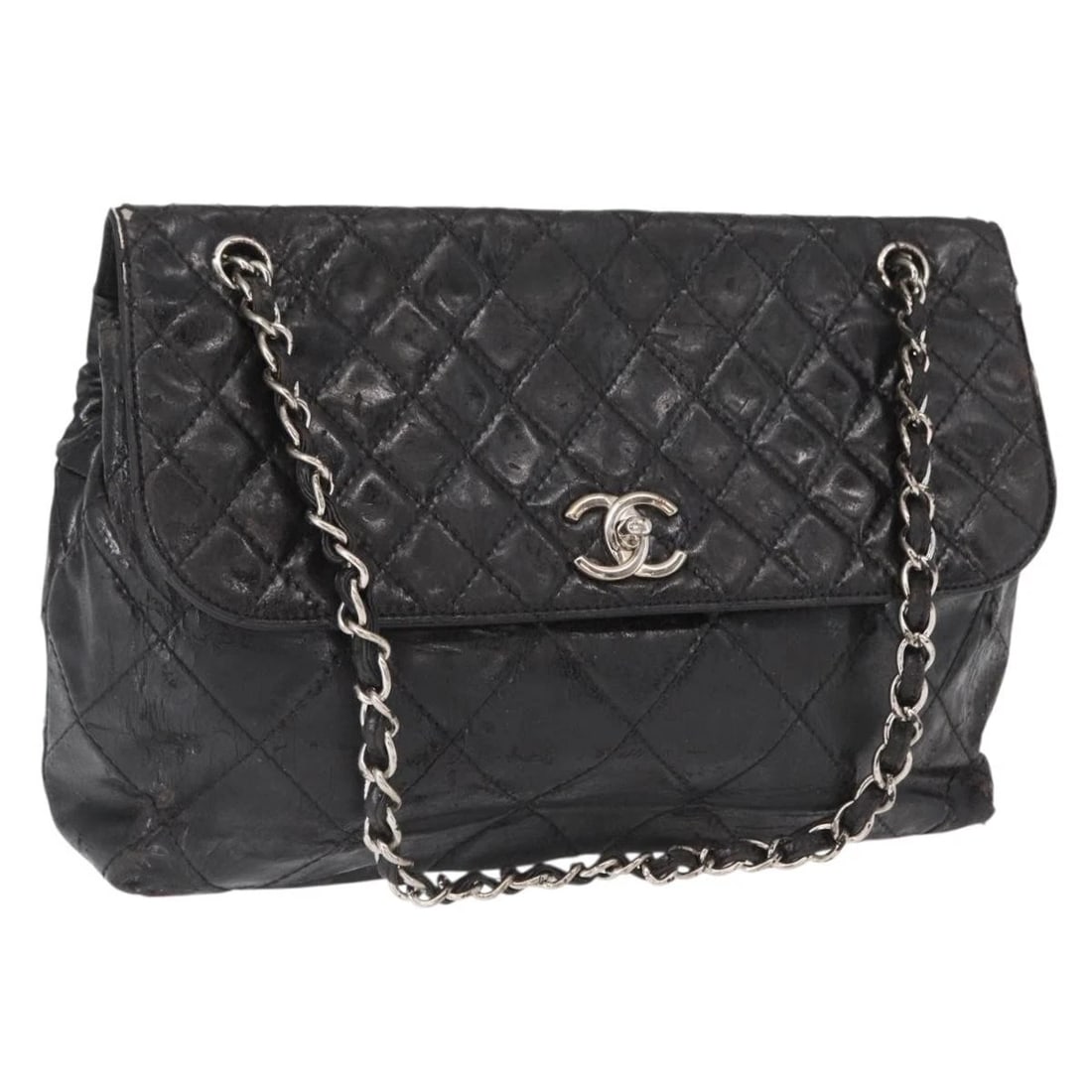 CHANEL MATELASSE CHAIN SHOULDER BAG PATENT: CHANEL Matelasse Chain Shoulder Bag Patent Brand: CHANEL Type: Shoulder Bag Material: Patent Leather Color: Black/Silver Size: W11.8 x H7.9 x D3.1inch(Approx) Shoulder Drop:9.8inch(Approx) Access