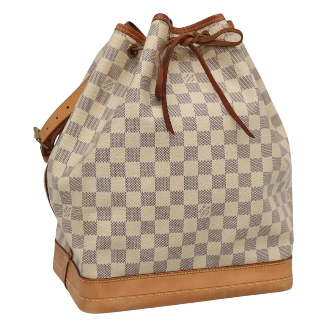 LOUIS VUITTON DAMIER AZUR NOE SHOULDER BAG: LOUIS VUITTON Damier Azur Noe Shoulder Bag Brand: LOUIS VUITTON Type: Shoulder Bag Material: Damier Azur Canvas Color: Damier Azur Size: W10.2 x H13.4 x D7.5inch(Approx) Shoulder Drop:9.1 - 11.4in