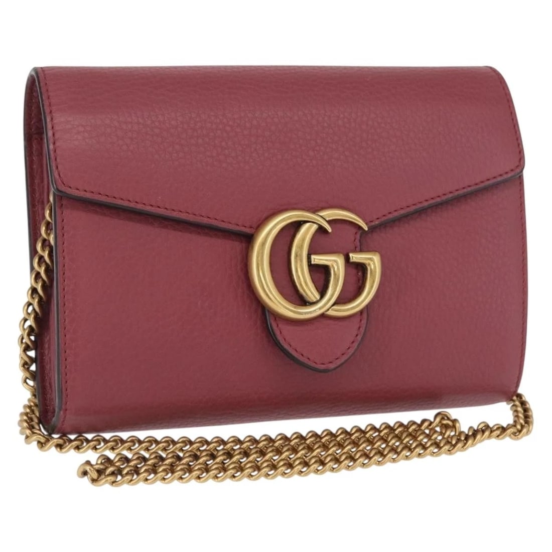 GUCCI GG MARMONT CHAIN SHOULDER BAG LEATHER PINK GOLD: GUCCI GG Marmont Chain Shoulder Bag Leather Pink Gold Brand: GUCCI Type: Shoulder Bag Material: Leather Color: Pink/Gold Size: W7.9 x H5.5 x D1.2inch(Approx) Shoulder Drop:24.4inch(Approx) Access