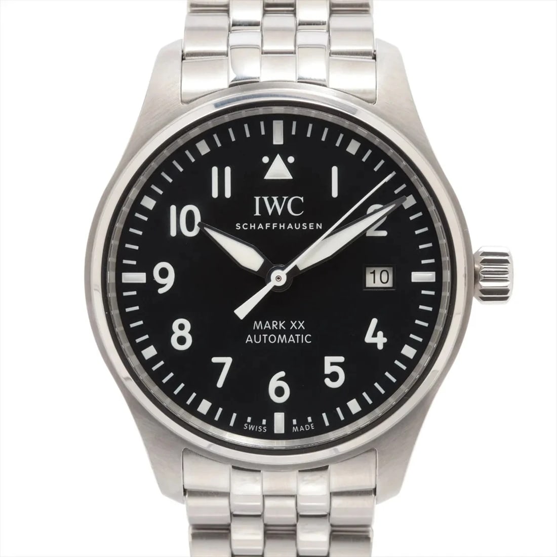 IWC PILOT WATCH SS BLACK: IWC Pilot Watch SS black Brand: IWC Type: Wristwatch Material: SS Color: Dial Color black Size: Case:W1.6 x H1.6inch / W40 x H40 Circumference of Wrist:7.1inch / 18 Accessories: None