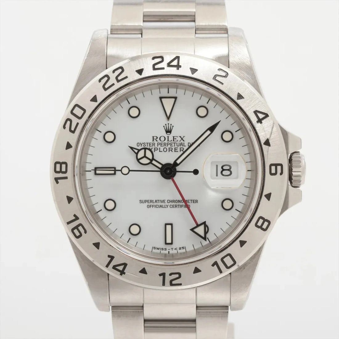 ROLEX EXPLORER SS WHITE: Rolex Explorer SS white Brand: Rolex Type: Wristwatch Material: SS Color: Dial Color white Size: Case:W1.6 x H1.6inch / W40 x H40 Circumference of Wrist:6.3inch / 16 Accessories: None Acce