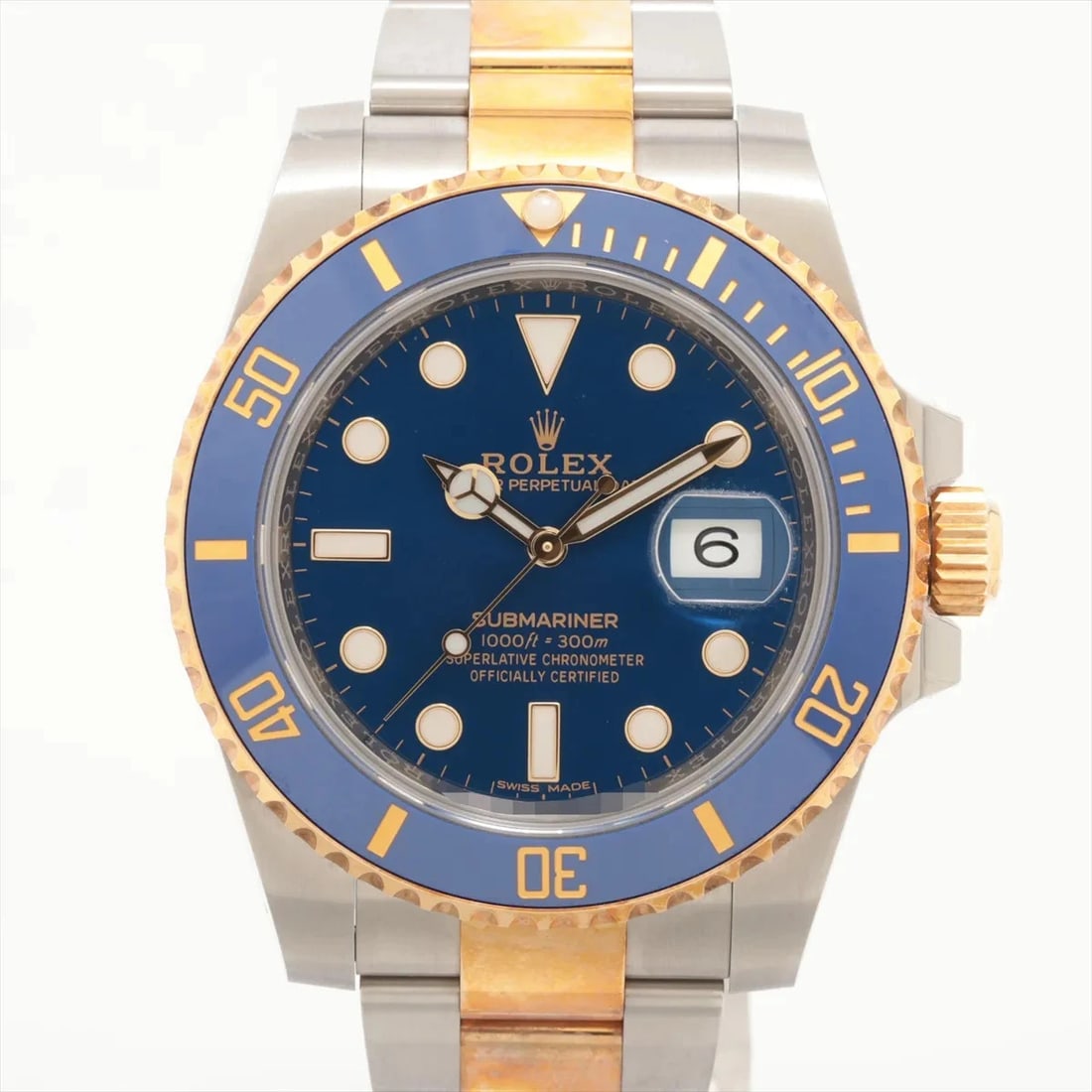 ROLEX SUBMARINER SS×YG BLUE: Rolex SUBMARINER SS×YG blue Brand: Rolex Type: Wristwatch Material: SS×YG Color: Dial Color blue Size: Case:W1.6 x H1.6inch / W40 x H40 Circumference of Wrist:6.9inch / 17.5 Accessories: None