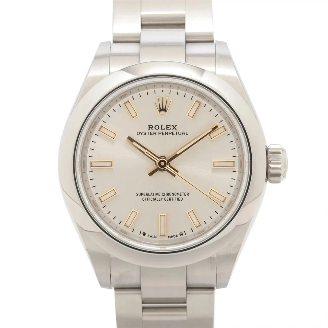 ROLEX OYSTER PERPETUAL SS SILVER (1 of 4)