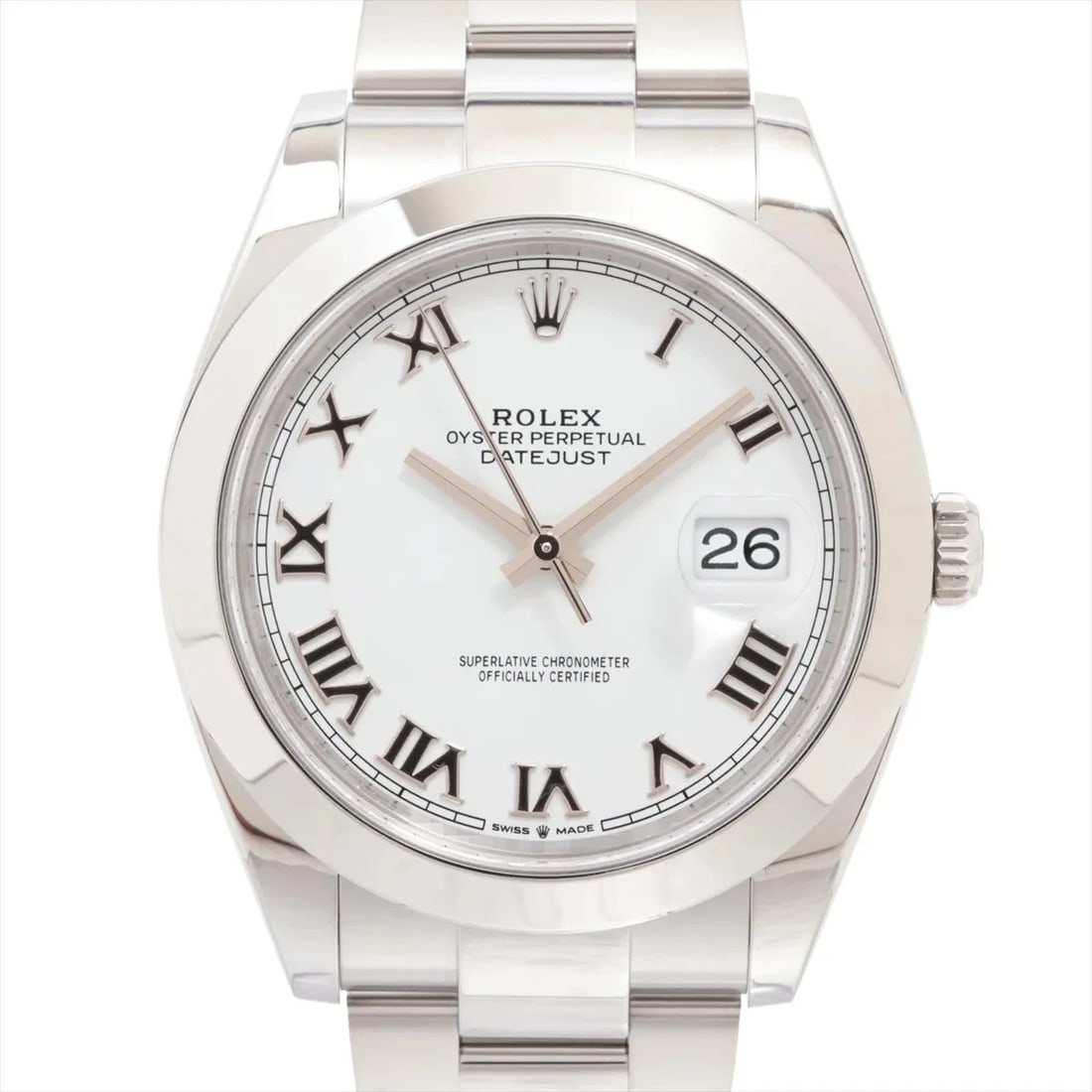 ROLEX DATEJUST SS WHITE: Rolex Datejust SS White Brand: Rolex Type: Wristwatch Material: SS Color: Dial Color white Size: Case:W1.6 x H1.6inch / W41 x H41 Circumference of Wrist:7.1inch / 18 Accessories: None Acce