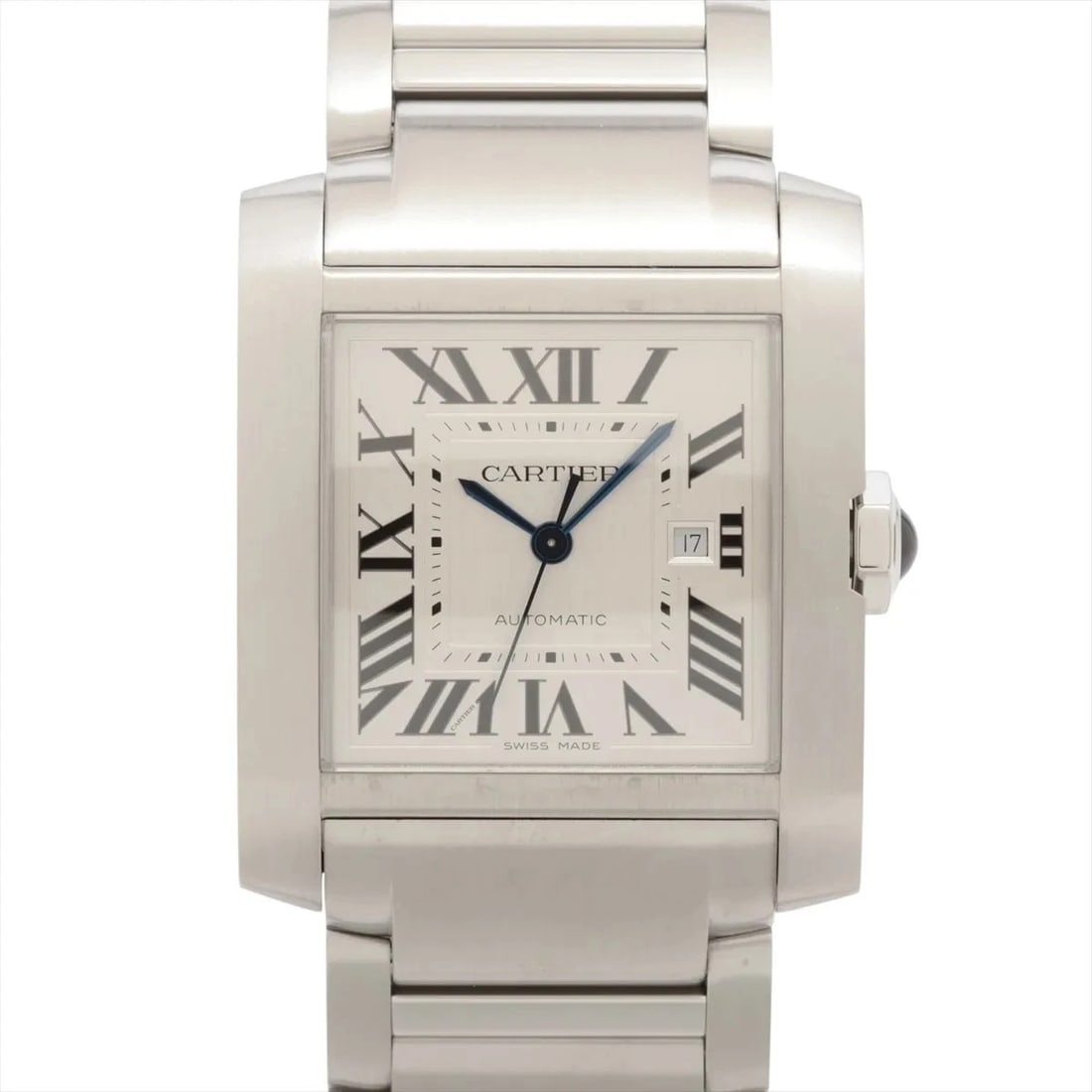 CARTIER TANK FRANCAISE SS SILVER: Cartier Tank Francaise SS Silver Brand: Cartier Type: Wristwatch Material: SS Color: Dial Color silver Size: Case:W1.2 x H1.2inch / W30 x H36.7 Circumference of Wrist:7.3inch / 18.5 Accessories: