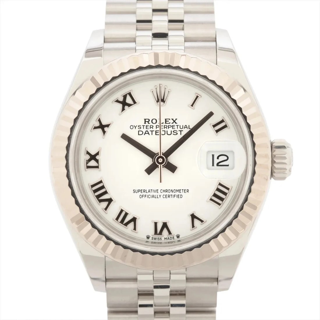 ROLEX DATEJUST SS×WG WHITE: Rolex Datejust SS×WG white Brand: Rolex Type: Wristwatch Material: SS×WG Color: Dial Color white Size: Case:W0.8 x H0.8inch / W28 x H28 Circumference of Wrist:6.3inch / 16 Accessories: None