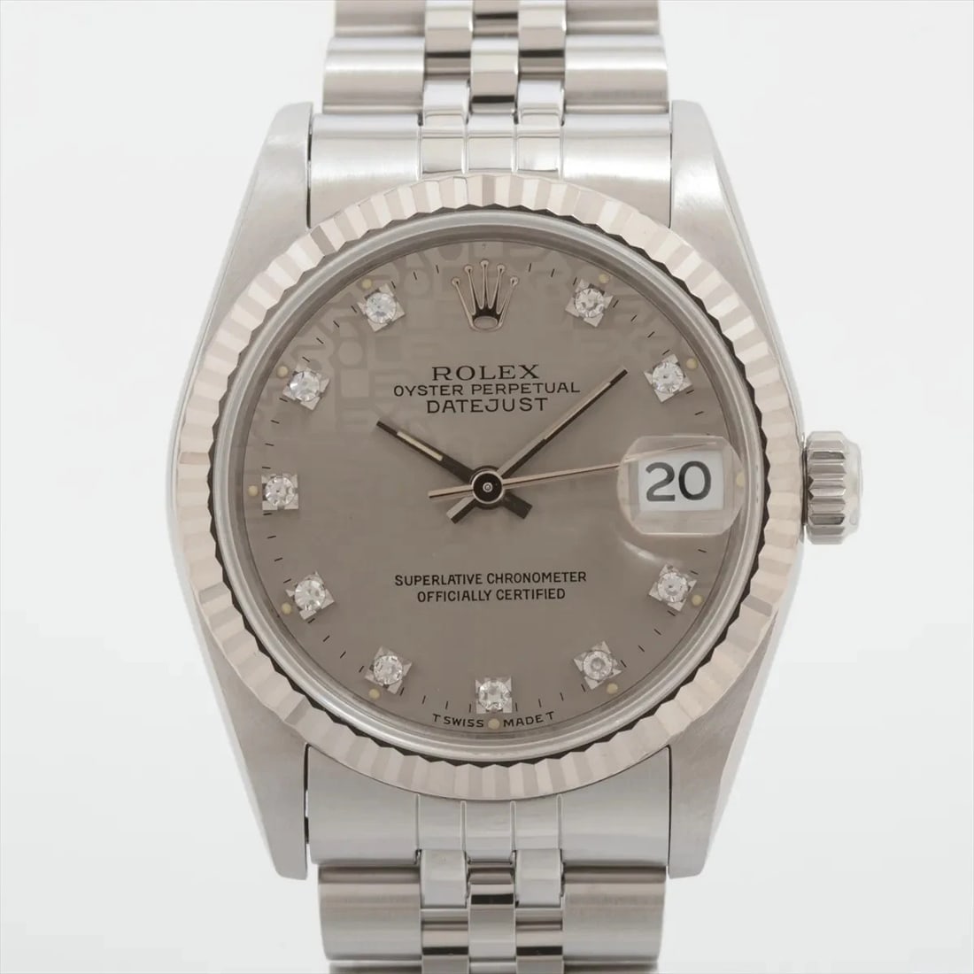 ROLEX DATEJUST SS×WG PRINTED COMPUTER: Rolex Datejust SS×WG printed computer Brand: Rolex Type: Wristwatch Material: SS×WG Color: Dial Color printed computer dial Size: Case:W1.2 x H1.2inch / W31 x H31 Circumference of