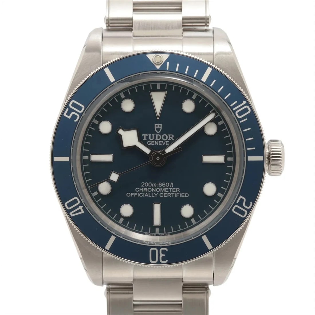TUDOR BLACK SS BLUE: Tudor black SS blue Brand: Tudor Type: Wristwatch Material: SS Color: Dial Color Blue Size: Case:W1.2 x H1.2inch / W39 x H39 Circumference of Wrist:8.1inch / 20.5 Accessories: None