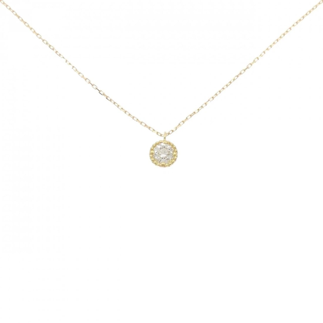 18K YELLOW GOLD SOLITAIRE DIAMOND NECKLACE: 18K Yellow Gold Solitaire Diamond Necklace Brand: Unbranded Type: Diamond Necklace Material: K18 yellow gold, Main Stone/Creation Natural Color: Yellow Gold Size: 80cmActual