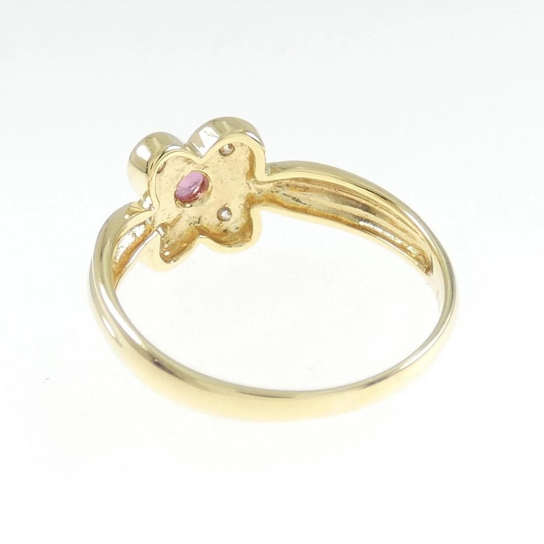 K18YG FLOWER RUBY RING - 3
