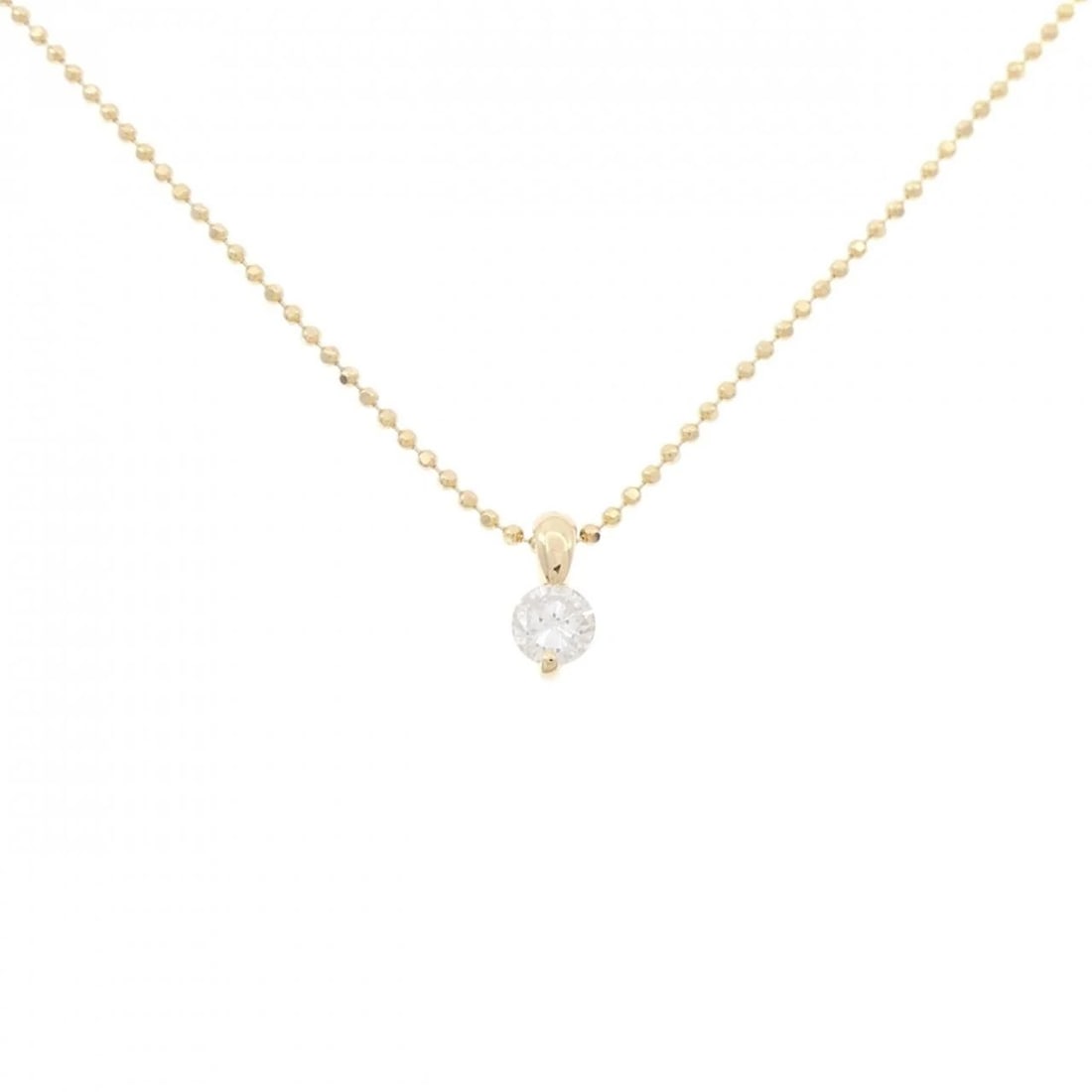 18K YELLOW GOLD SOLITAIRE DIAMOND NECKLACE: 18K Yellow Gold Solitaire Diamond Necklace Brand: Unbranded Type: Diamond Necklace Material: K18 yellow gold, Main Stone/Creation Natural Color: Yellow Gold Size: 40cmActual Size Pendant