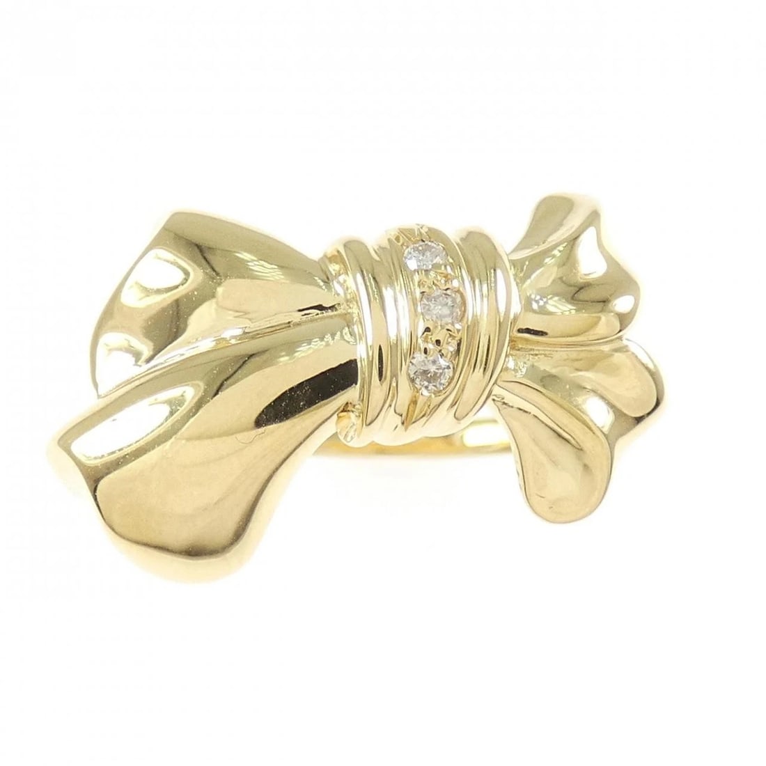 K18YG DIAMOND RING: K18YG Diamond Ring Brand: Unbranded Type: Diamond Ring Material: K18 yellow gold, Main Stone/Creation Natural Color: Yellow Gold Size: US 6 1/4 Accessories: None Accessories Notice: When